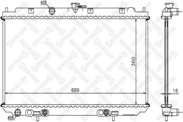 Handler.Part Radiator, engine cooling Stellox 1025442SX 1