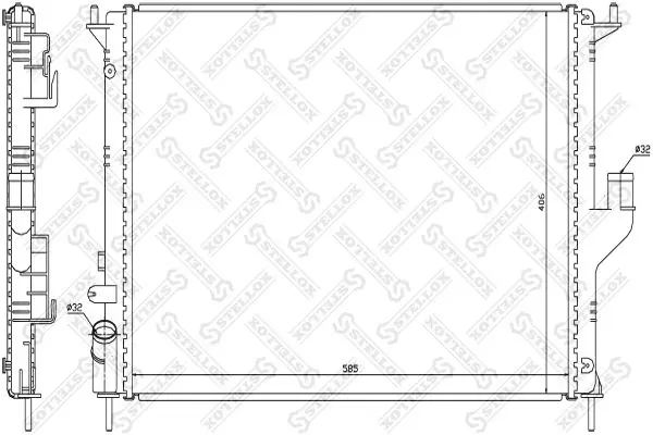 Handler.Part Radiator, engine cooling Stellox 1025450SX 1