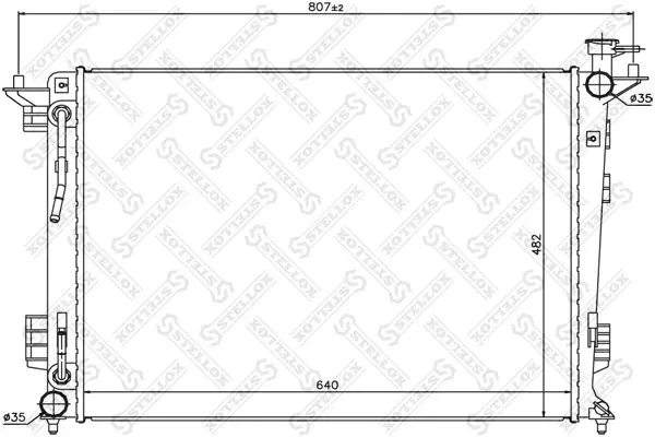 Handler.Part Radiator, engine cooling Stellox 1025465SX 1