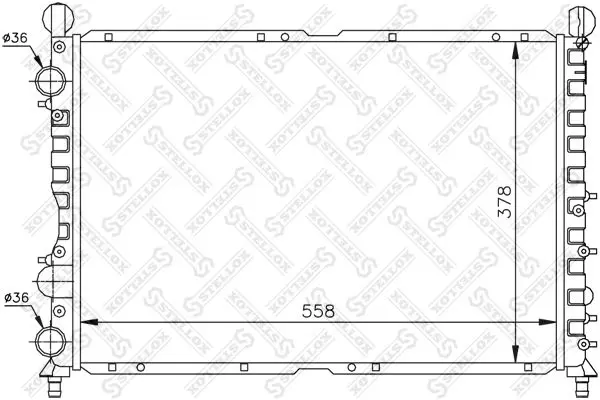 Handler.Part Radiator, engine cooling Stellox 1025486SX 1