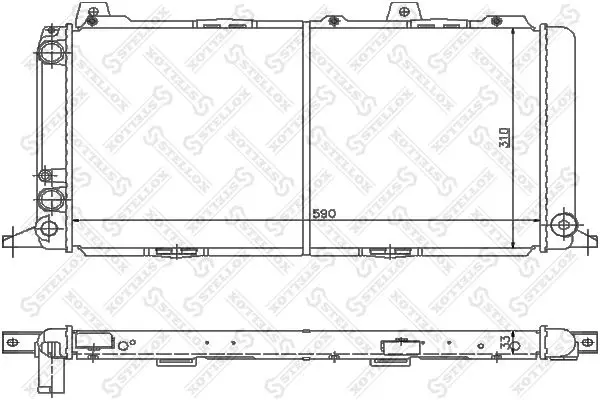 Handler.Part Radiator, engine cooling Stellox 1025531SX 1