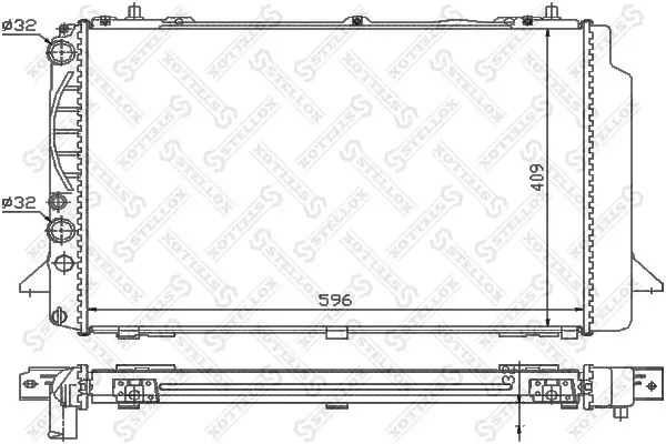 Handler.Part Radiator, engine cooling Stellox 1025537SX 1