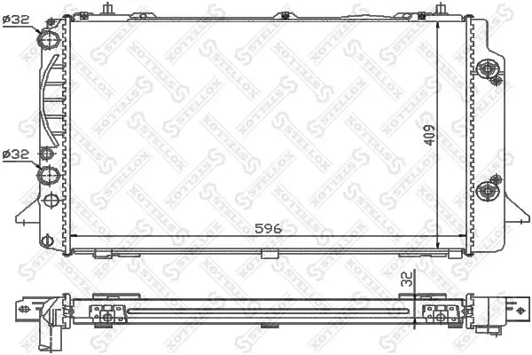 Handler.Part Radiator, engine cooling Stellox 1025540SX 1