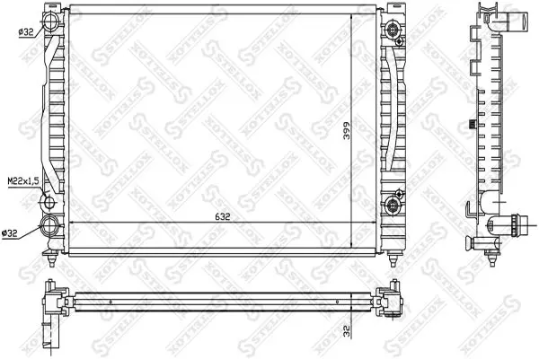 Handler.Part Radiator, engine cooling Stellox 1025544SX 1