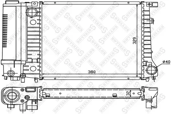 Handler.Part Radiator, engine cooling Stellox 1025566SX 1