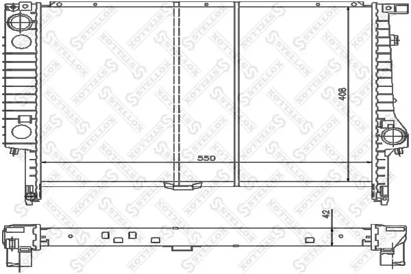 Handler.Part Radiator, engine cooling Stellox 1025583SX 1