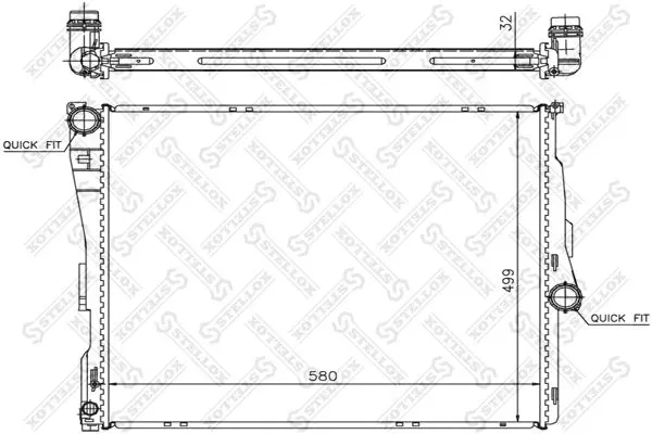 Handler.Part Radiator, engine cooling Stellox 1025587SX 1