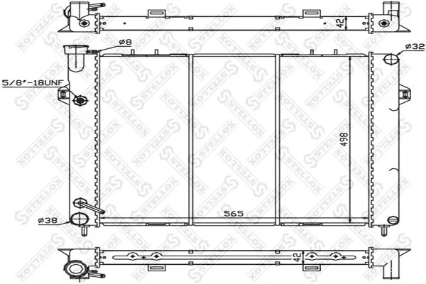 Handler.Part Radiator, engine cooling Stellox 1025613SX 1