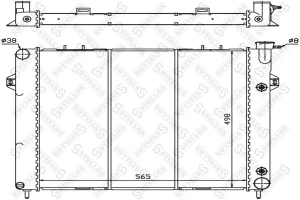 Handler.Part Radiator, engine cooling Stellox 1025614SX 1