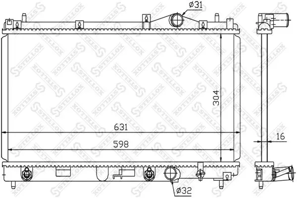 Handler.Part Radiator, engine cooling Stellox 1025616SX 1