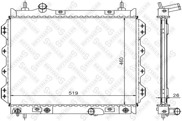 Handler.Part Radiator, engine cooling Stellox 1025621SX 1