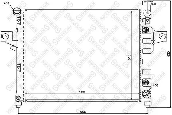 Handler.Part Radiator, engine cooling Stellox 1025635SX 1