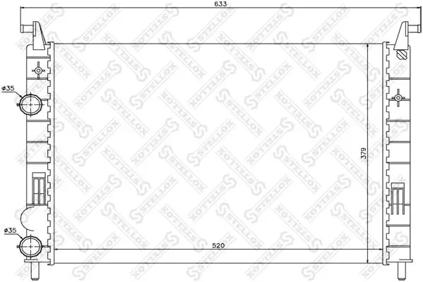 Handler.Part Radiator, engine cooling Stellox 1025699SX 1