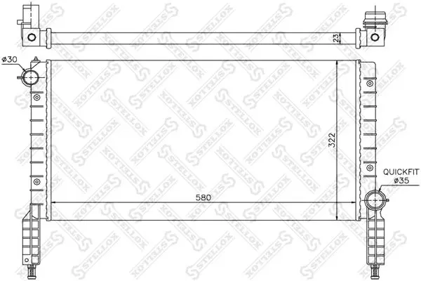 Handler.Part Radiator, engine cooling Stellox 1025715SX 1