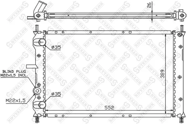 Handler.Part Radiator, engine cooling Stellox 1025756SX 1