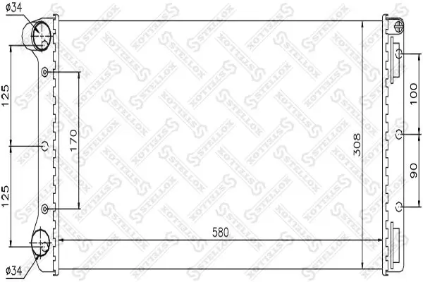 Handler.Part Radiator, engine cooling Stellox 1025767SX 1