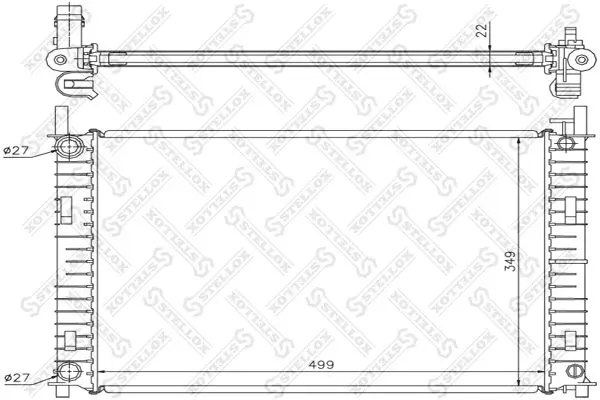 Handler.Part Radiator, engine cooling Stellox 1025781SX 1