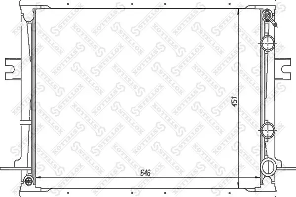 Handler.Part Radiator, engine cooling Stellox 1025827SX 1