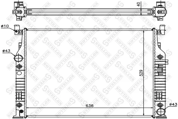 Handler.Part Radiator, engine cooling Stellox 1025877SX 1