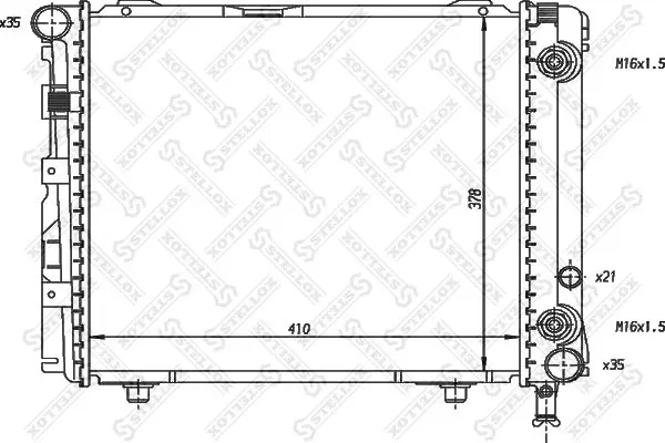 Handler.Part Radiator, engine cooling Stellox 1025893SX 1