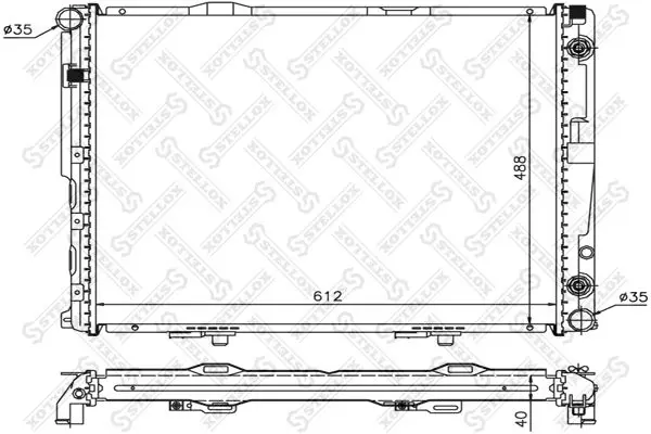 Handler.Part Radiator, engine cooling Stellox 1025903SX 1