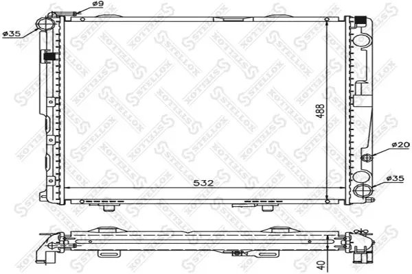 Handler.Part Radiator, engine cooling Stellox 1025904SX 1