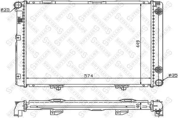 Handler.Part Radiator, engine cooling Stellox 1025910SX 1