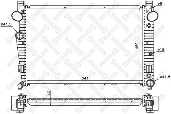 Handler.Part Radiator, engine cooling Stellox 1025928SX 1