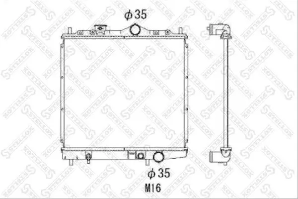 Handler.Part Radiator, engine cooling Stellox 1025941SX 1