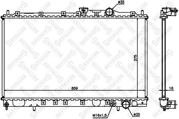 Handler.Part Radiator, engine cooling Stellox 1025950SX 1