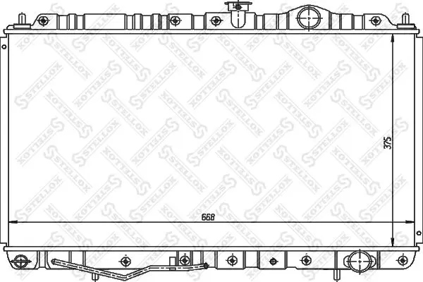 Handler.Part Radiator, engine cooling Stellox 1025954SX 1