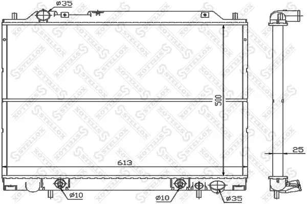 Handler.Part Radiator, engine cooling Stellox 1025955SX 1