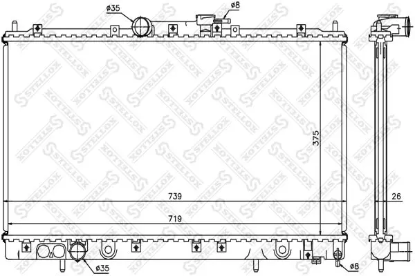 Handler.Part Radiator, engine cooling Stellox 1025962SX 1