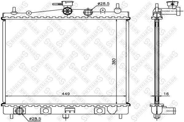 Handler.Part Radiator, engine cooling Stellox 1025973SX 1