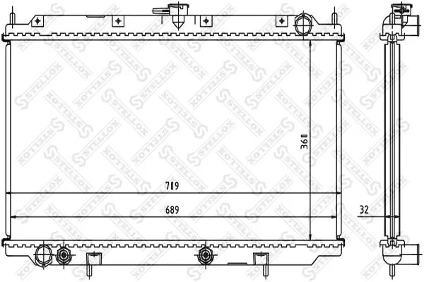 Handler.Part Radiator, engine cooling Stellox 1025979SX 1