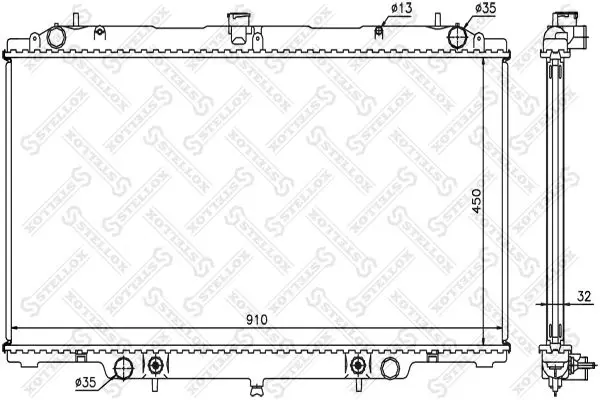 Handler.Part Radiator, engine cooling Stellox 1025983SX 1