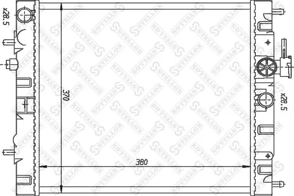 Handler.Part Radiator, engine cooling Stellox 1025984SX 1