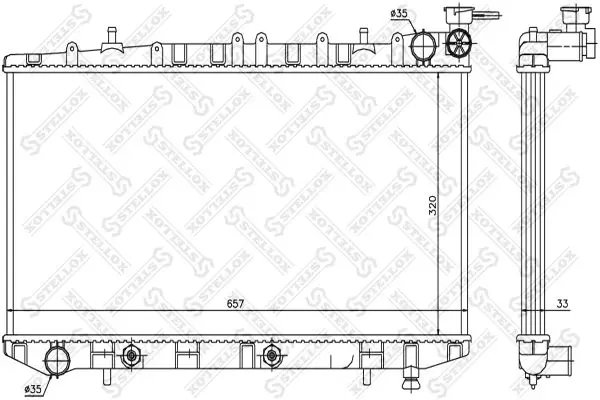 Handler.Part Radiator, engine cooling Stellox 1025987SX 1