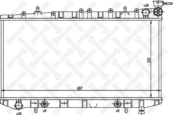 Handler.Part Radiator, engine cooling Stellox 1025988SX 1