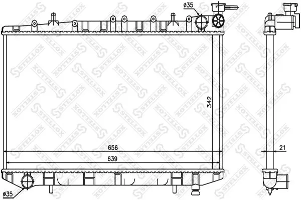 Handler.Part Radiator, engine cooling Stellox 1025989SX 1