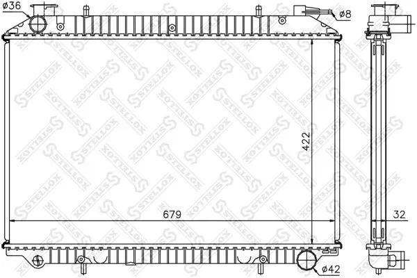 Handler.Part Radiator, engine cooling Stellox 1025990SX 1