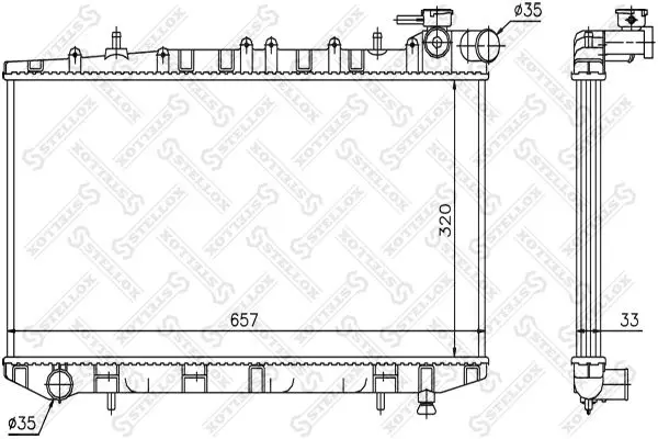 Handler.Part Radiator, engine cooling Stellox 1025992SX 1