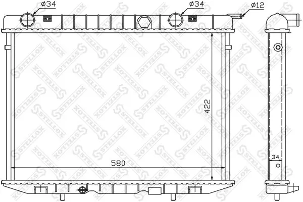 Handler.Part Radiator, engine cooling Stellox 1026008SX 1