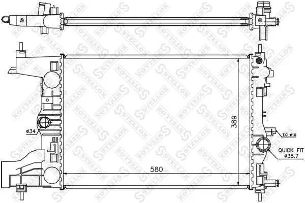 Handler.Part Radiator, engine cooling Stellox 1026030SX 1