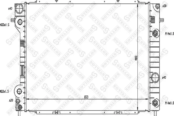 Handler.Part Radiator, engine cooling Stellox 1026047SX 1