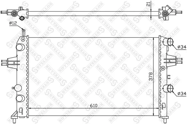 Handler.Part Radiator, engine cooling Stellox 1026051SX 1