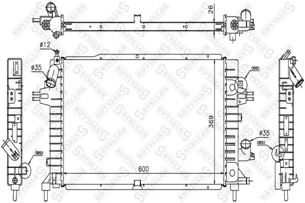 Handler.Part Radiator, engine cooling Stellox 1026056SX 1