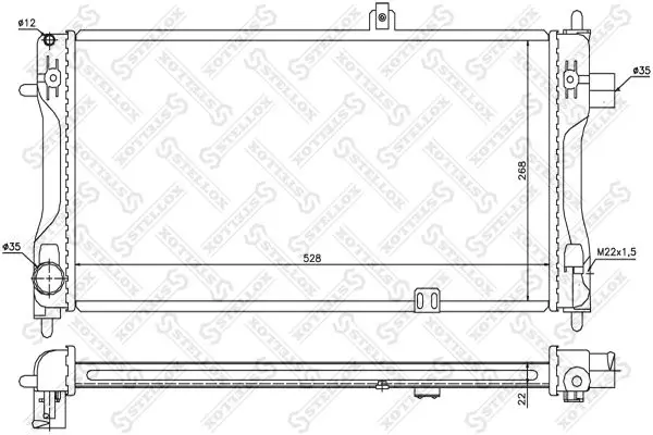 Handler.Part Radiator, engine cooling Stellox 1026063SX 1