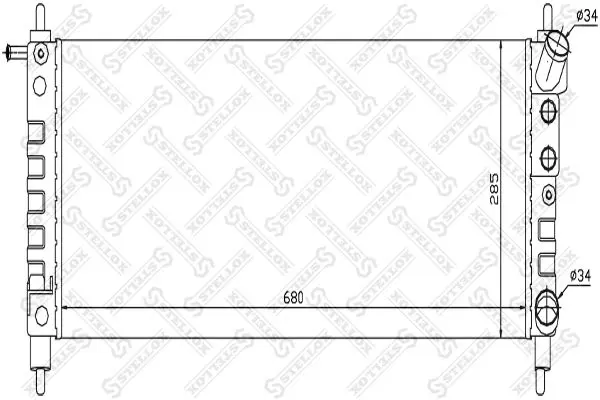 Handler.Part Radiator, engine cooling Stellox 1026076SX 1