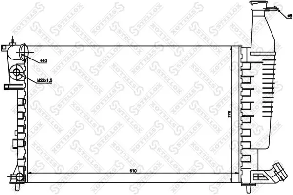 Handler.Part Radiator, engine cooling Stellox 1026104SX 1